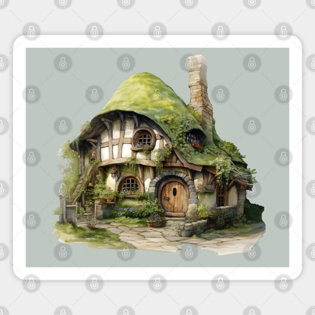 Hobbit House Magnet by TooplesArt